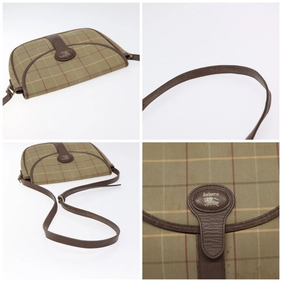 Burberrys Nova Check Shoulder Bag Canvas Beige Gold Auth BA2319 - Picture 16 of 16